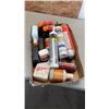 Image 1 : TRAY OF 2 STROKE OIL, SILICONE SEALANT, GAP AND CRACK FILLER