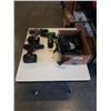 Image 1 : BOX OF CORDLESS POWER TOOLS, BATTERIES CHARGER ETC
