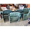 Image 1 : 4 FOLDING GREEN PATIO CHAIRS