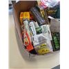 Image 2 : BOX AND TRAY OF ELECTRICAL TAPE, BUG TRAPS, FILTERS, SHOP SUPPLIES