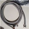 Image 2 : 2 BRAIDED WASHER HOSES WITH STEAM DRYER HOSE KIT AND CONNECTOR