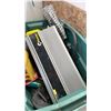 Image 2 : TOTE OF SEALANT, CAULKING, CAR AMPLIFIER, SHOP SUPPLIES