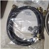 Image 2 : 2 BRAIDED WASHER HOSES WITH STEAM DRYER HOSE KIT AND CONNECTOR