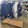 Image 1 : 5FT LONG 5.5FT HIGH AND 22" WIDE CLOTHING RACK WITH MOVIE SET CLOTHING