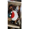 Image 2 : TOTE AND 2 BOXES OF TOOLS, SHOP SUPPLIES, CROQUET MALLETS, STEAMER