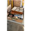 Image 1 : TRAY OF CDS, RECORDS, 45s, TAPES
