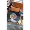 Image 3 : TRAY OF CDS, RECORDS, 45s, TAPES