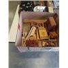Image 2 : 2 BOXES WOOD BOXES, TINS