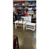 Image 1 : WHITE COFFEE TABLE, STAND AND BLACK SWIVEL STOOL