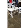 Image 2 : WHITE COFFEE TABLE, STAND AND BLACK SWIVEL STOOL