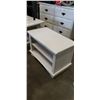Image 4 : WHITE COFFEE TABLE, STAND AND BLACK SWIVEL STOOL