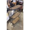 Image 2 : 4 TIER IRON AND WICKER FOLDING RACK