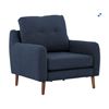 Image 1 : SOFI SOFA CHAIR AND OTTOMAN DARK NAVY - RETAIL $849