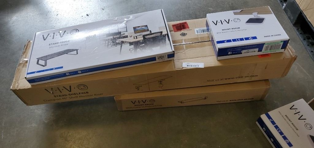 CLAMP ON KEYBOARD TRAY, CLAMP ON MONITOR RISER, CLAMP ON MOUSE PAD AND ...