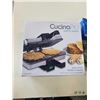 Image 2 : CUCINA PRO NON-STICK PIZELLE BAKER, FRENCH FRY CUTTER, AND 4 BLADE STEEL VEGETABLE SPIRALIZER