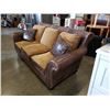 Image 2 : STUDDED LEATHER LOOK SOFA