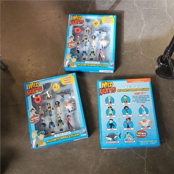 3 NEW BOXES OF WILD KRATTS HEROS AND VILLAINS