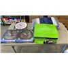 Image 1 : NEW OLD STOCK RADIO, 17 X 23 INCH PILLOW AND 3 COSMI CLOCKS