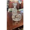 Image 1 : PINWHEEL CRYSTAL FOOTED BOWL AND DECANTER