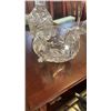 Image 2 : PINWHEEL CRYSTAL FOOTED BOWL AND DECANTER