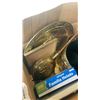 Image 2 : BOX OF BRASS DECOR, PRINTS, ETC