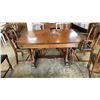 Image 2 : ANTIQUE DINNG TABLE WITH JACKNIFE LEAF AND 6 CHAIRS