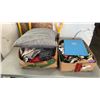 Image 1 : 2 BOXES OF FABRIC, YARN