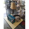 Image 1 : MODERN AND VINTAGE TABLE LAMPS, CAT BED AND RACK