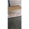 Image 2 : VIVO WHITE CRANK ADJUST SIT STAND DESK WITH WHITE TABLE TOP