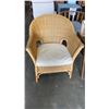 Image 2 : WICKER CHAIR AND WOOD CHAIR
