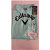 Image 1 : NEW CALLAWAY MENS GOLF SHIRT - SIZE LARGE, ARUBA BLUE , RETAIL $89