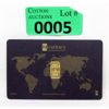 Image 1 : 1 Gram .9999 Fine Gold Serial Numbered Karat Bar in Assay Card 