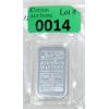 Image 1 : 1 Oz .999 Silver Johnson Matthey Bar 