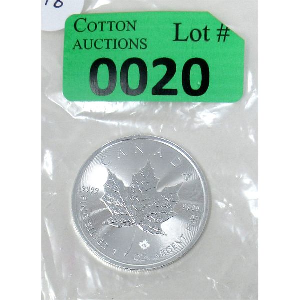 1 Oz .9999 Silver 2021 Canada Maple Leaf Coin 