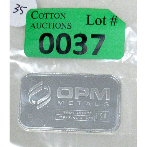 1 Oz .999+ Silver OPM Metals Bar