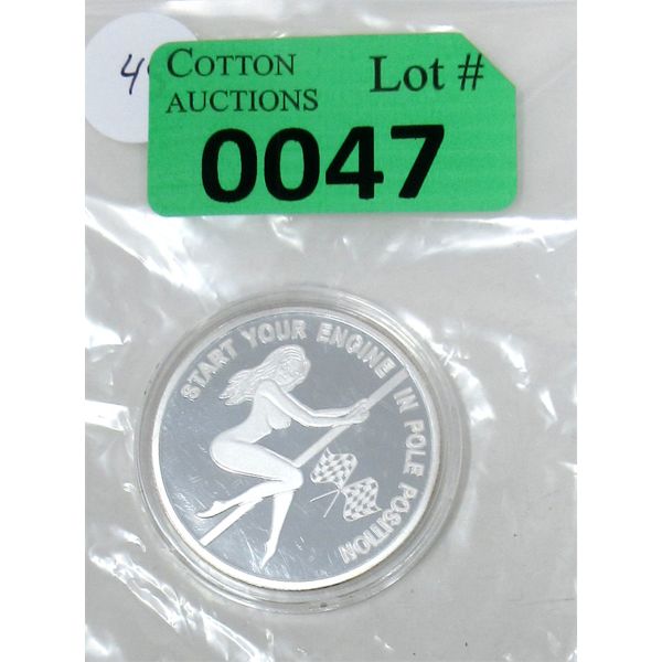 1 Oz .999 Silver "Start Your Engine" 2-sided Art Round 