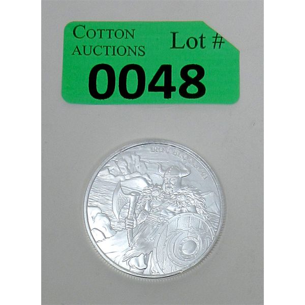 1 Oz .999 Silver Eric Bloodaxe Legendary Warriors Round 