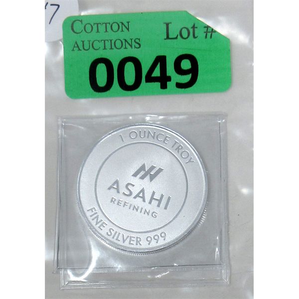 1 Oz .999 Silver Asahi Round 