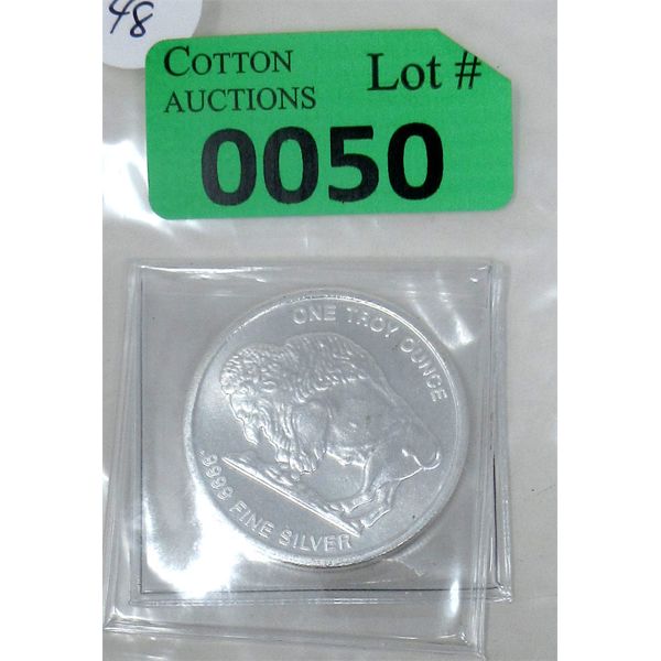 1 Oz .999 Silver Buffalo/Indigenous Round 