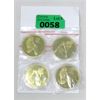 Image 1 : 4 x 1 Oz Gold Clad Nude Art Rounds in Capsules