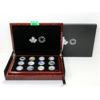 Image 1 : 12 x 1/2 Oz .9999 Silver Canada Coins in Rosewood Presentation Box 