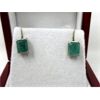 Image 2 : New Pair 4.11 Carat Emerald Earrings 