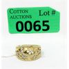 Image 1 : 14 KT Gold and Diamond Dome Ring
