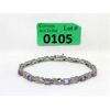 Image 1 : 6.02 CTW Amethyst & Diamond Tennis Bracelet 