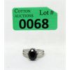 Image 1 : Blue Sapphire & Diamond Sterling Silver Ring 