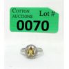 Image 1 : Citrine & Diamond Ring set in Sterling Silver 