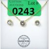 Image 1 : New Crystals from Swarovski Pendant & Earring Set