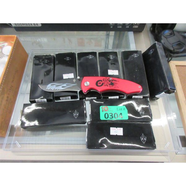 10 New Folding Knives with 3" Blades
