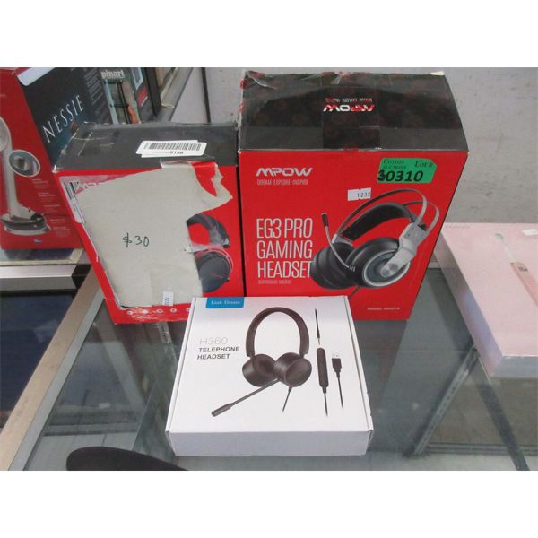 1 Telephone Headset & 2 MPOW Gaming Headsets