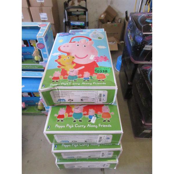 9 New Peppa Pig Carry Along Friends Case & Toys